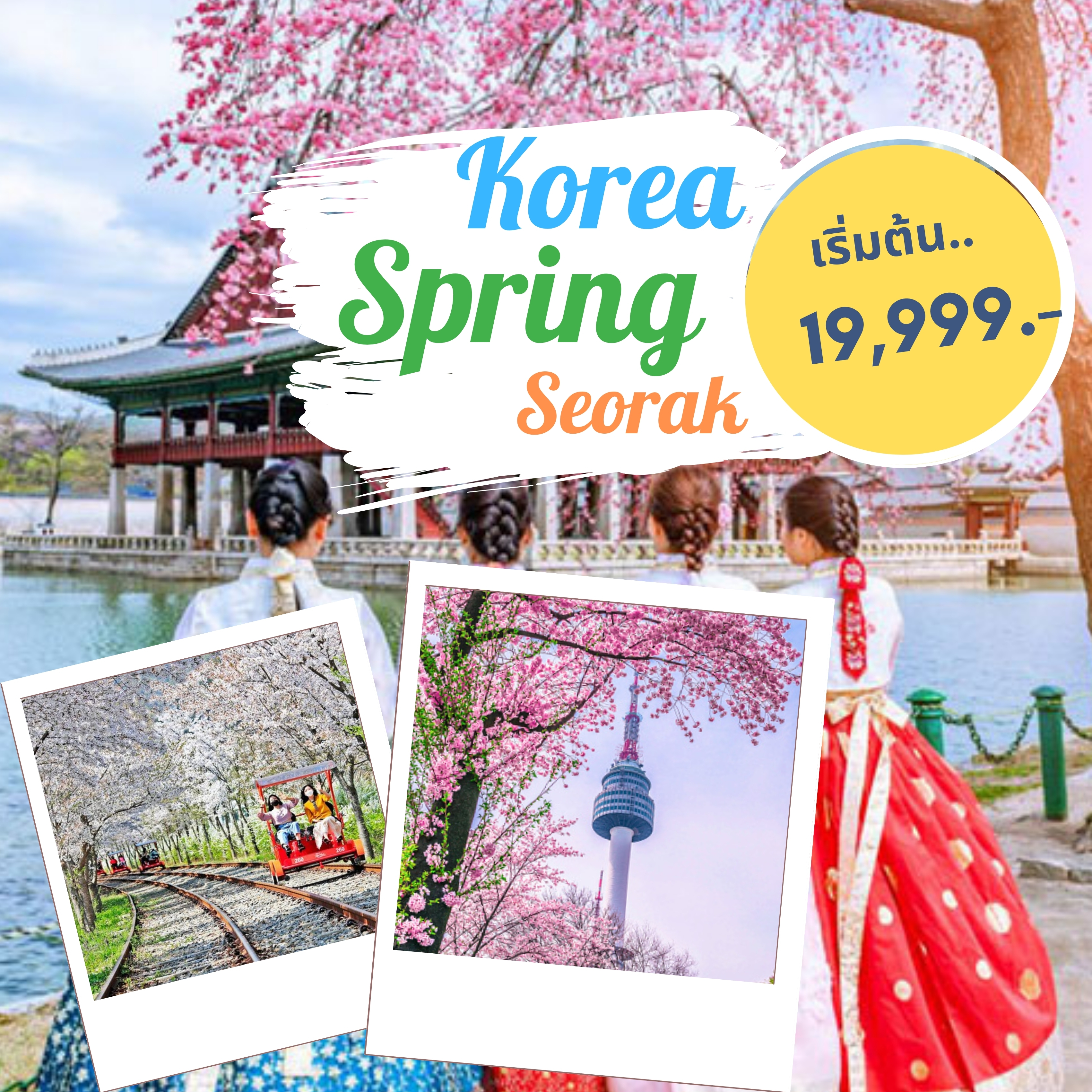 ทัวร์เกาหลี Korea Spring Seorak  เกาะนามิ โซรัคซาน พระใหญ่ เอเวอร์แลนด์ กรุงโซล พระราชวัง ช้ปปิ้งเมียงดง ฮงแด เกาะยออิโด