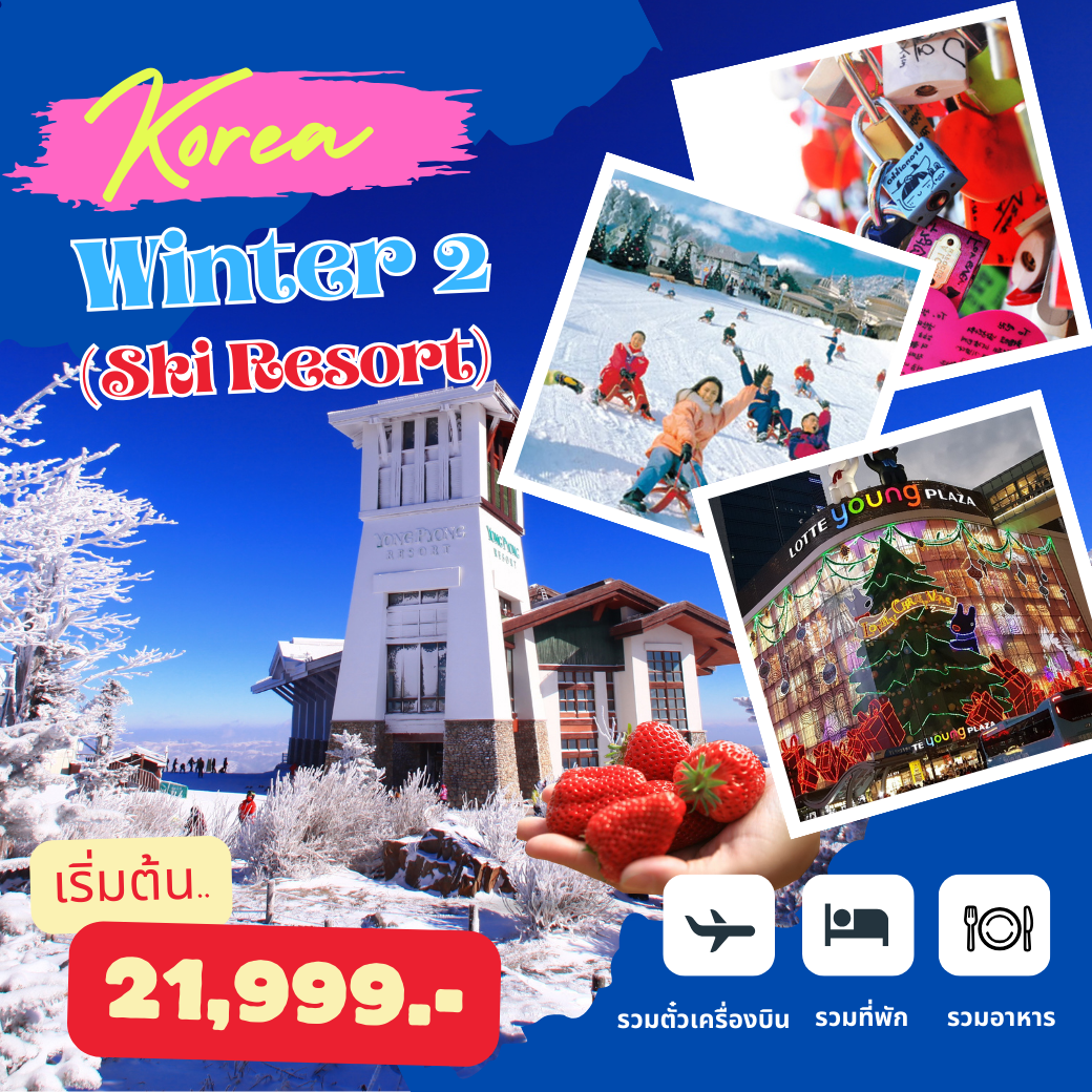 ทัวร์เกาหลี สัมผัสหิมะ เทศกาลฤดูหนาว WINTER SKI RESORT